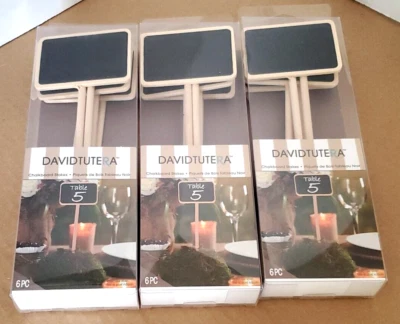 David Tutera Mini Wedding Table Chalkboard Markers ~ 18 Total - Image 1 of 4