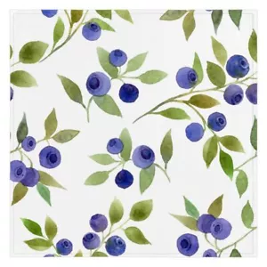 Summer Blueberries Cloth Napkins Set of 6 Soft Square Dinner Napkins Cloth Wa... - Picture 1 of 7