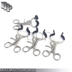 4 STÜCK Molt Mouth Knebel blau 3,5 Zoll zahnärztliche chirurgische Instrumente - Bild 1 von 3