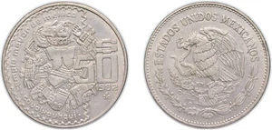 Mexico 1982 Mo 50 Pesos Coppernickel AU - Picture 1 of 1