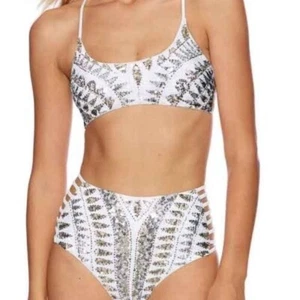 NUOVISSIMO BIKINI BEACH BUNNY SLOANE 2 PEZZI PAILLETTES BIANCO SKIMPY TUTTE LE TAGLIE - Foto 1 di 5