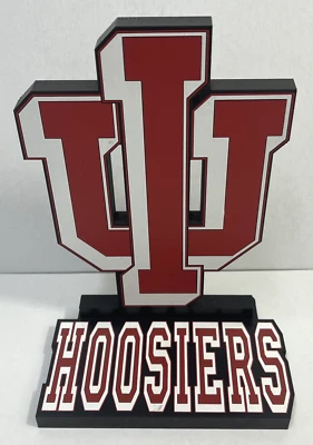 INDIANA HOOSIERS LICENSED SHELIA'S NCAA FOOTBALL WOOD PLAQUE/SIGN - Image 1 of 4