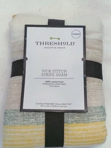 Pick Stitch Quilt Standard Pillow Sham Threshold New with Tags! - Picture 1 of 4