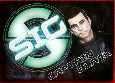 Captain Scarlet - CAPTAIN BLACK - SIG Embossed Chase Card SIG6 - Cards Inc 2001 - Image 1 of 2