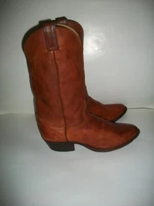 Justin brown leather western boots made in USA size 10D - Picture 1 of 12