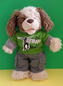 BUILD a BEAR Workshop Skater flauschiger Welpe Hund 16 Zoll Plüsch Kinder Stofftier BABW - Bild 1 von 6