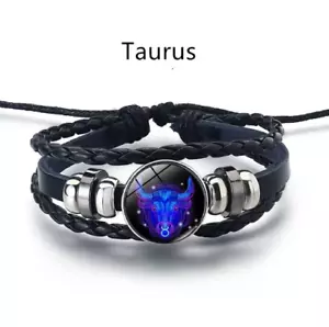 Bracciale Segno Zodiacale Toro Regolabile Astrologia Gioielli per Donna e Uomo Regalo - Foto 1 di 2