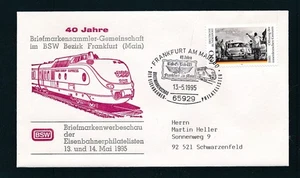 D452675 Germany Railroad Cover 40th Anniv. Stamp Collecters Community BSW - Picture 1 of 1