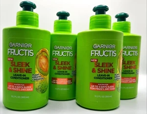 Garnier Fructis Sleek & Shine Leave-In Conditioner 10.2oz - Lot of 4 Bottles - Picture 1 of 4