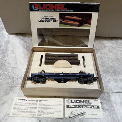 Lionel 6-16611 O Gauge Santa Fe Operating Log Dump Car *Missing Pieces - Image 1 of 4