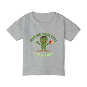 Give Me Your Eyes I Mean Fries Toddler T-Shirt – Funny Food Humor Tee for Kids - Picture 1 of 36