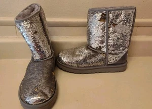 Botas UGG Silver Sequence Glitter Talla 10 - Imagen 1 de 10