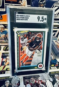 Panini Classics JaMarr Chase Bengals 2022/50 espalda verde SGC 9,5 Pop 1 - Imagen 1 de 2
