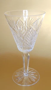 VINTAGE WATERFORD MOONCOIN CLARET WINE GLASS HANDCUT MOUTH BLOWN IRELAND 6 1/8" - Picture 1 of 4