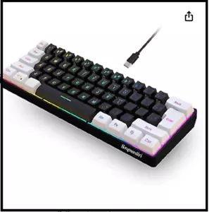 Snpurdiri 60% Wired Gaming Keyboard, Small RGB Backlit Membrane Gaming Keyboa... - Picture 1 of 5