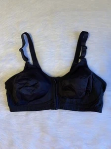 Playtex 18 Hour Bra Womens Size 38D Black Unlined Wireless With Front Closure - Picture 1 of 9