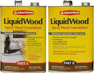 Abatron LiquidWood® Epoxy Wood Consolidant 2 Gallons Kit part A & part B - Picture 1 of 6