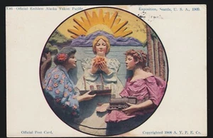 Cartolina usata US 1909 Alaska Yukon Pacific Exposition con annullamento fiera mondiale (3) - Foto 1 di 2