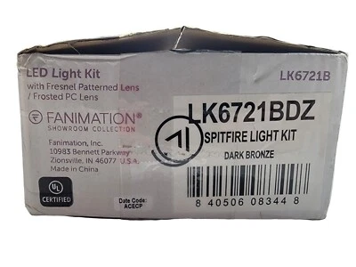 Fanimation Dark Bronze Spitfire LED Ceiling Fan Bowl Light Kit Lk6721 OB NEW - Image 1 of 4