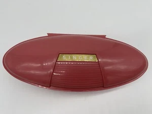 Bottoniera ago cantante vintage anni 60 rosa atomico in custodia con modelli manuale - Foto 1 di 6