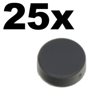 NEW LEGO - TILES - Round - 1 x 1 - Gray Bluish Dark x 25 - smooth flat tiled 1x1 - Picture 1 of 1