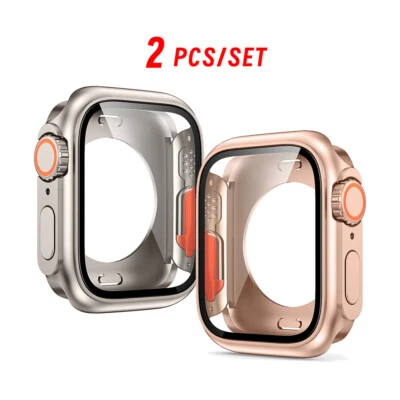 2 peças protetor de tela capa completa para Apple Watch Series 11/10/9/8765SE 46mm - Imagem 1 de 4
