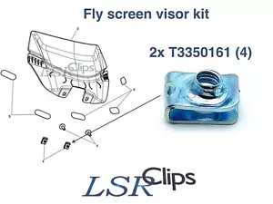 2x Triumph Speed triple RS 1050 fly screen visor captive nut 5mm T3350161 U nut - Picture 1 of 7