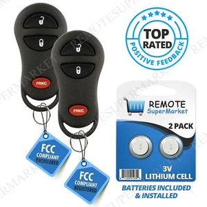 2 For 2001 2002 2003 Dodge Dakota Durango Grand Caravan Keyless Remote Key Fob - Picture 1 of 1