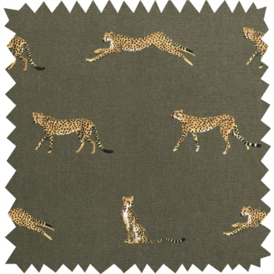 FQ 50cm x 50cm Square Sophie Allport Cheetah Cotton Fabric New Wild Cat Africa - Image 1 of 4