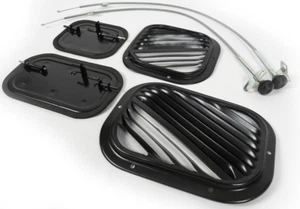 55 56 Chevy Fresh Air Vents, Cables & Door Set 1955 1956 Chevrolet New - Picture 1 of 8