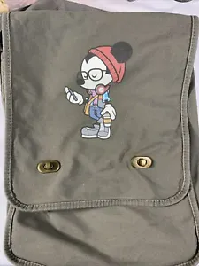 Disney WonderGround Gallery Hipster Mickey Mouse Messenger Bag Khaki Green -Mint - Picture 1 of 11