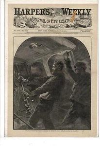 MAY 10 1873 HARPER'S WEEKLY MEADOW BROOK DISASTER SEA SOL EYTINGE AD PRINT I576 - Picture 1 of 1