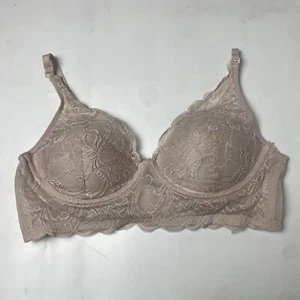 Maidenform Light Pink Lightly Lined Bralette Wireless Lace Convertible Size 36B - Picture 1 of 14