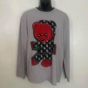 Camiseta manga larga de peluche con joyas XL ligeramente usada 95% algodón / 5% spandex - Imagen 1 de 4