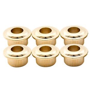 Musiclily Pro 6 pièces bagues de chevilles d'accordage guitare vintage 6 mm à moderne 10 mm dorées - Photo 1/5