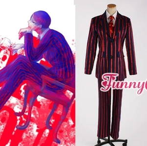 NEW Tokyo Ghoul Costume Cosplay Shu Tsukiyama Anime Carnival Uniform Suit - Picture 1 of 5