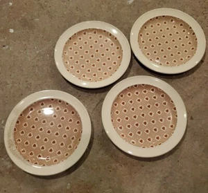 4 Bread Plates Tapestry Ivory/dark red by J & G MEAKIN 7"- 4 Total Rare Find! - Picture 1 of 5