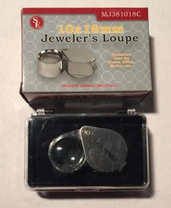 Jeweler's Loupe 10x18mm Folding Eye Loop Hobby Jewelry Crafts - Picture 1 of 6