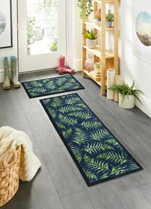 Muddle My Mat Puerta Alfombra Lavable Antideslizante (My Fern Leaves) Runner 50x150cm - Imagen 1 de 3