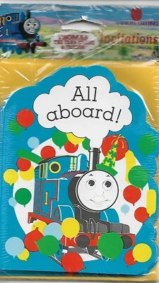 THOMAS THE TANK ENGINE Party INVITATIONS  8 Cards & Envelopes - Image 1 of 2