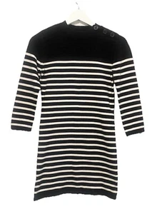 Forever 21 Women's 3/4 Sleeve Sheath Pencil Sweater Dress Striped Size Small S - Picture 1 of 3
