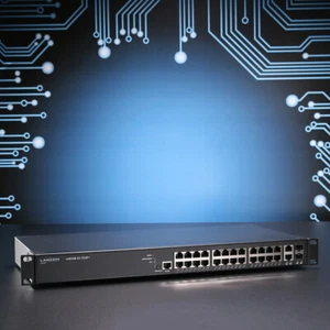 Lancom GS-2326P+ Gigabit Managed PoE Switch // 24x RJ-45, 2x RJ-45/SFP - Bild 1 von 5