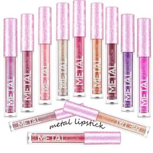 Mettalic Silk Liquid Lipstick Long Lasting Sunscreen Women Shiny Makeup LipGlaze - Picture 1 of 25