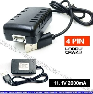 11.1v USB Charger for 4 PINS Lipo Battery J8 J9 J10 ACR/M4A1/SCAR Gel Blaster AU - Picture 1 of 8