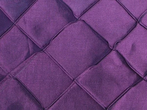 TELA DE TAFETÁN PINTUCK DIAMANTE PÚRPURA 2""X2"" $4.50/YARDA - Imagen 1 de 1