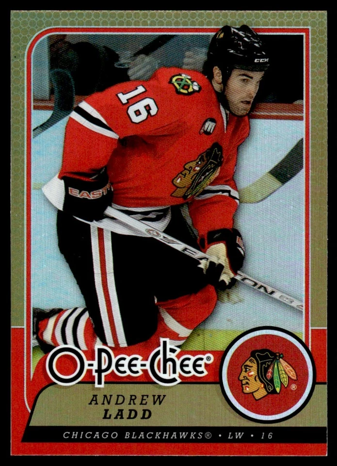 2008-09 O-Pee-Chee Gold Andrew Ladd Chicago Blackhawks #217 - Image 1 of 2