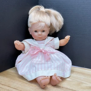 Marie Corelle Poupee Baby Doll Sleepy Eyes Blonde Rooted Hair Girl Vintage 1989 - Picture 1 of 8