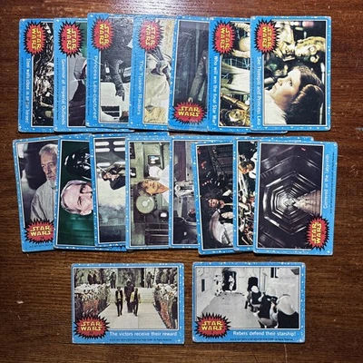 1977 Topps STAR WARS - Lot Of  17 Trading Cards - Blue Series - See Photos! - - Image 1 of 4