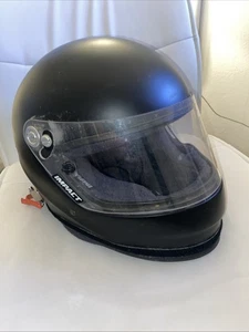 Impact Racing Side Air Helmet Flat Black Large Used - Picture 1 of 18