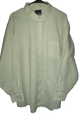 STAFFORD Dress Shirt Big Men Size 18.5 (36-37) Ivory Button Down LS - Image 1 of 4
